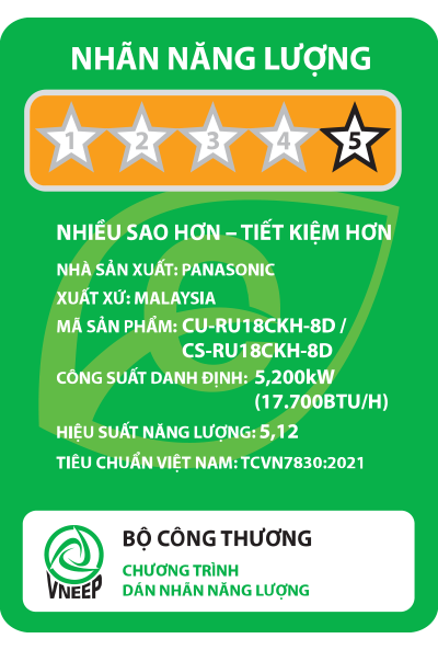 Máy lạnh Panasonic Inverter 2 HP CU/CS-RU18CKH-8D - hình 6